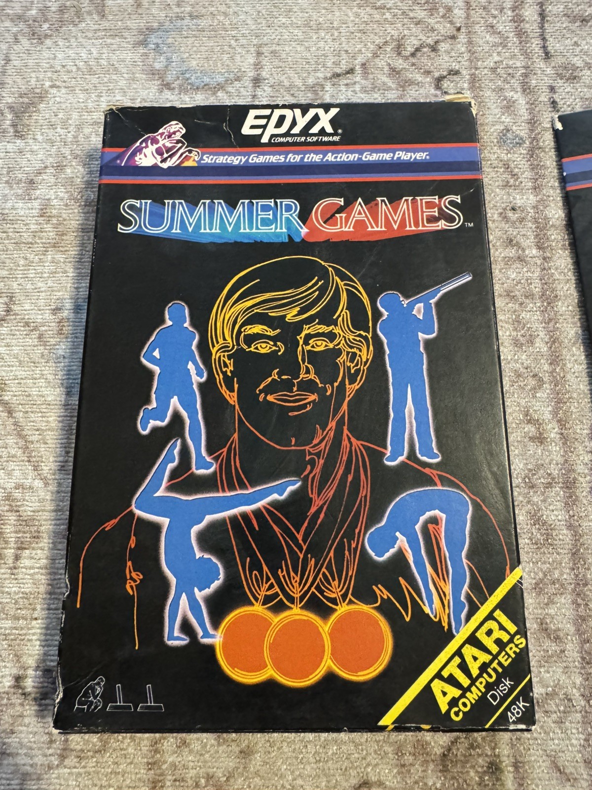 Lot of 2 Dragonriders of Peru and Summer Games EPYX Atari 8 bit Computers