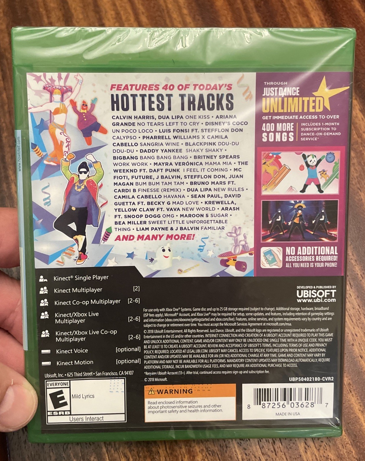 New Sealed Just Dance 2019 Xbox One Requires Kinect or Compatible Smartphone