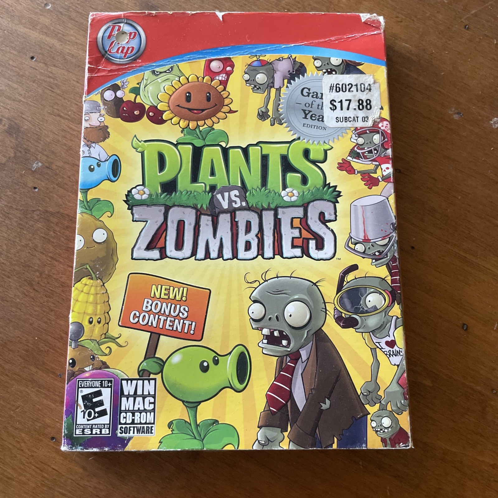 Plants vs. Zombies Game of the Year Edition PC Mac CD-ROM PopCap Strategy Game