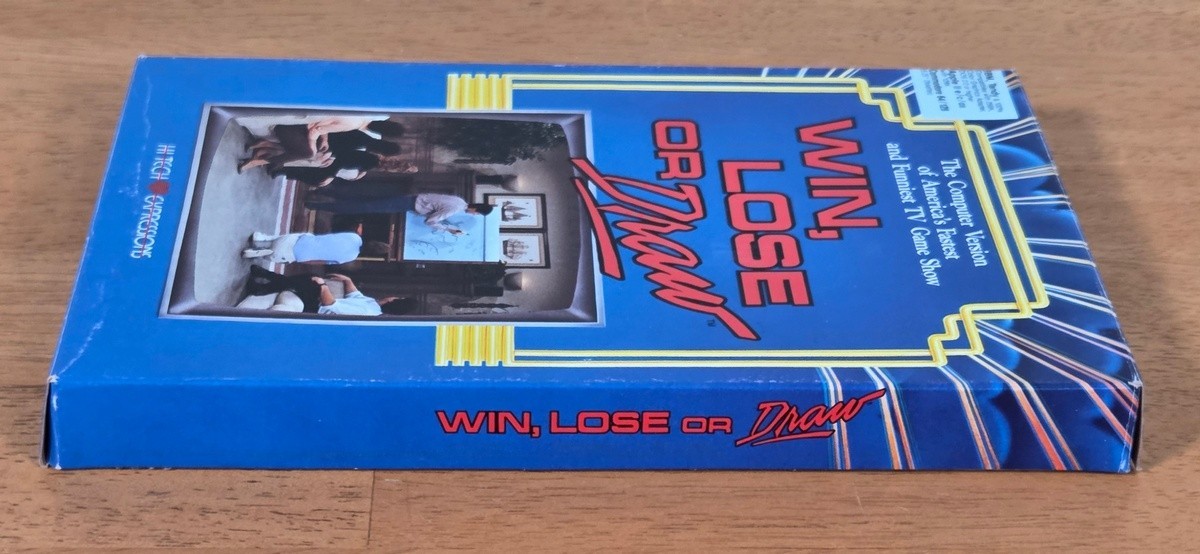 Win Lose or Draw Hi Tech Expression IBM Tandy Apple II Commodore PC Box Game CIB
