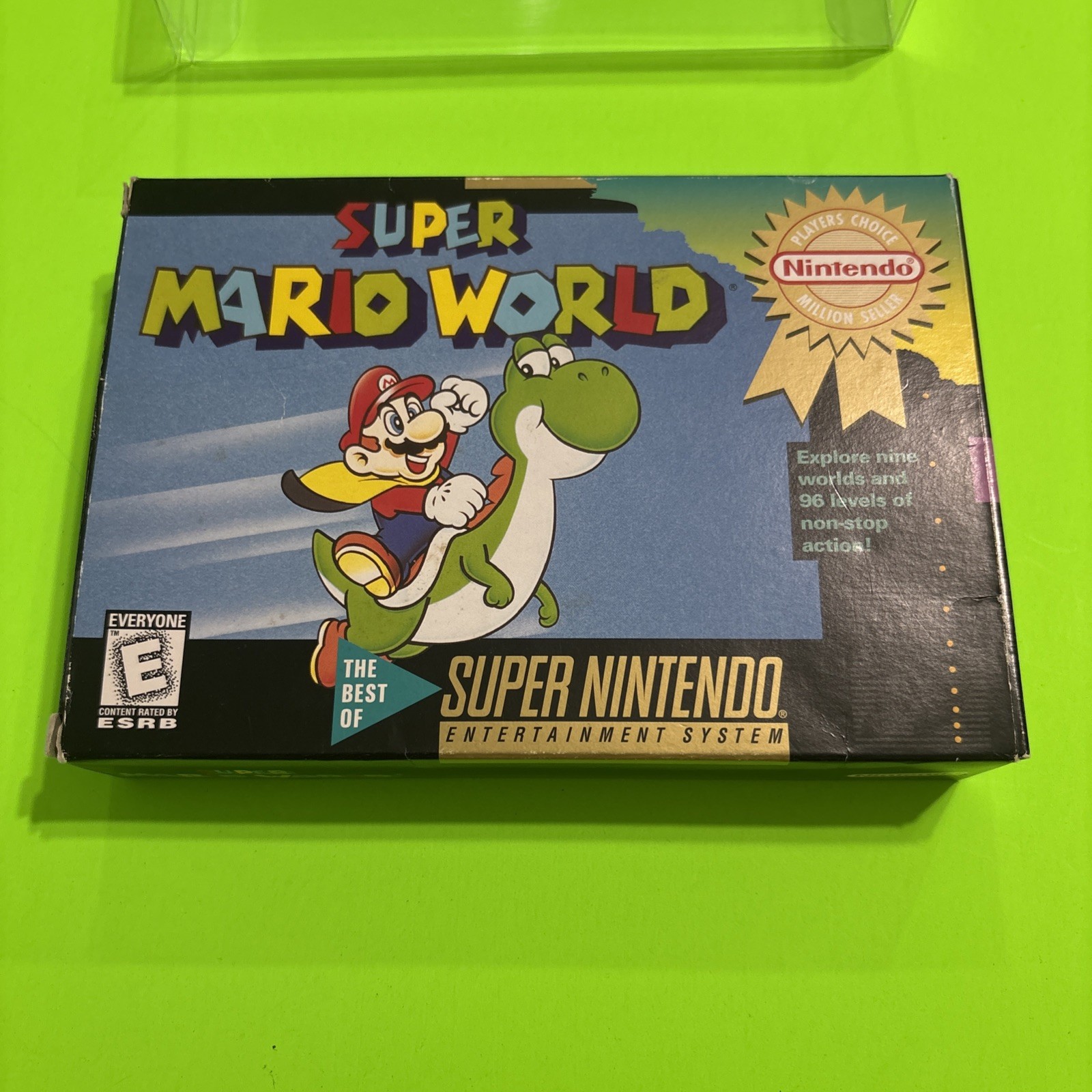 Super Mario World (Super Nintendo, 1991) Complete In Box Players Choice SNES