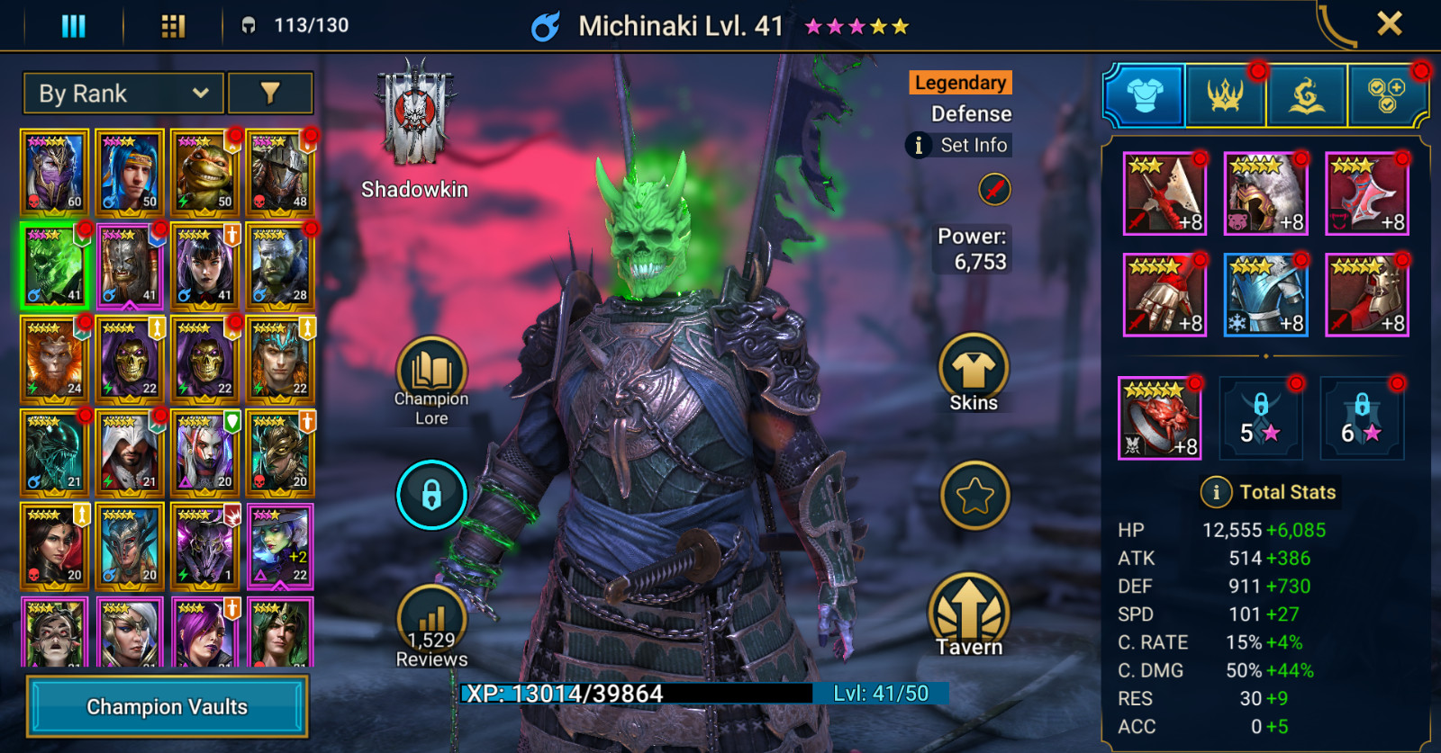 Raid Shadow Legends | Varkos Starter Account : 22 Legendary / 55 Epics