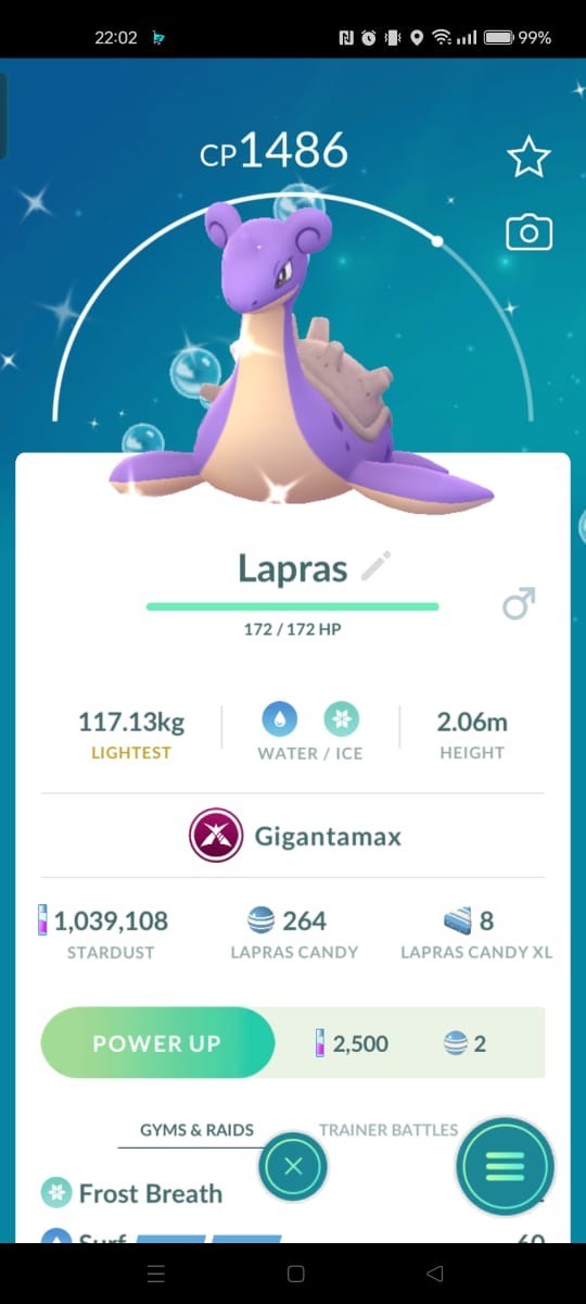 Shiny Lapras GMAX Trade Only (Registered 20k / Unregistered – 30 day Friendship)