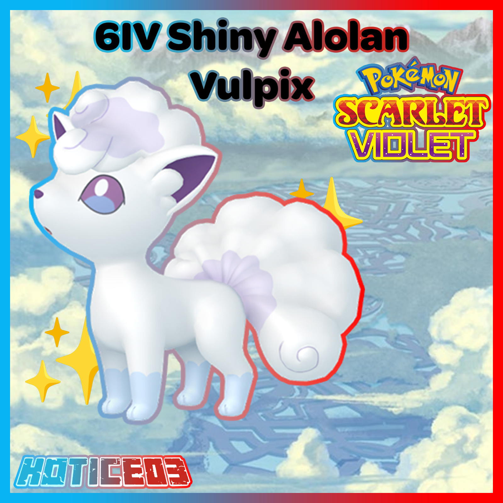 ✨Shiny Alolan Vulpix 6IV✨ Pokemon Scarlet & Violet 🚀Fast🚀 Teal Mask DLC