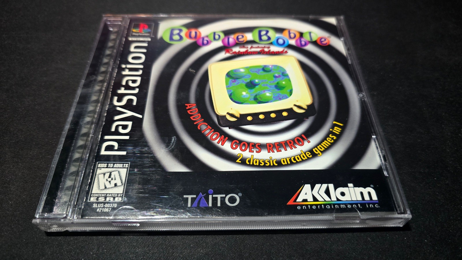 Bubble Bobble also featuring Rainbow Islands Sony PS1 MINT disc CB Read+reg-!