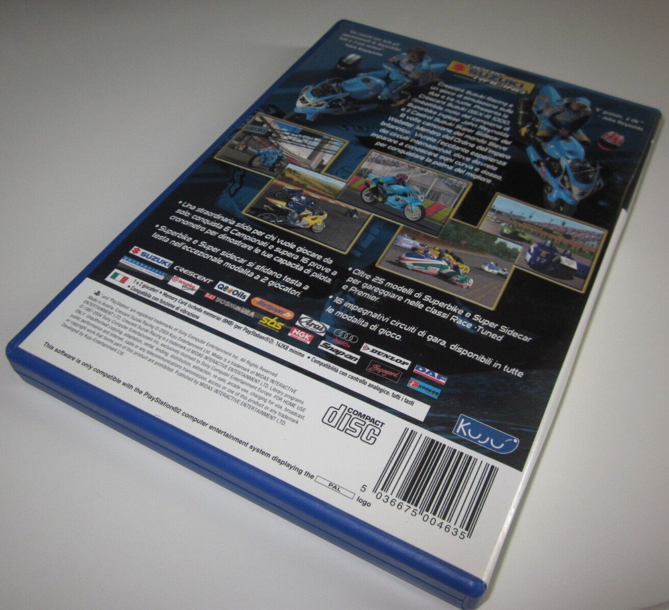 CRESCENT SUZUKI RACING-PAL-SONY PS2-COMPLETE-ITALIAN-EXCELLENT CONDITION