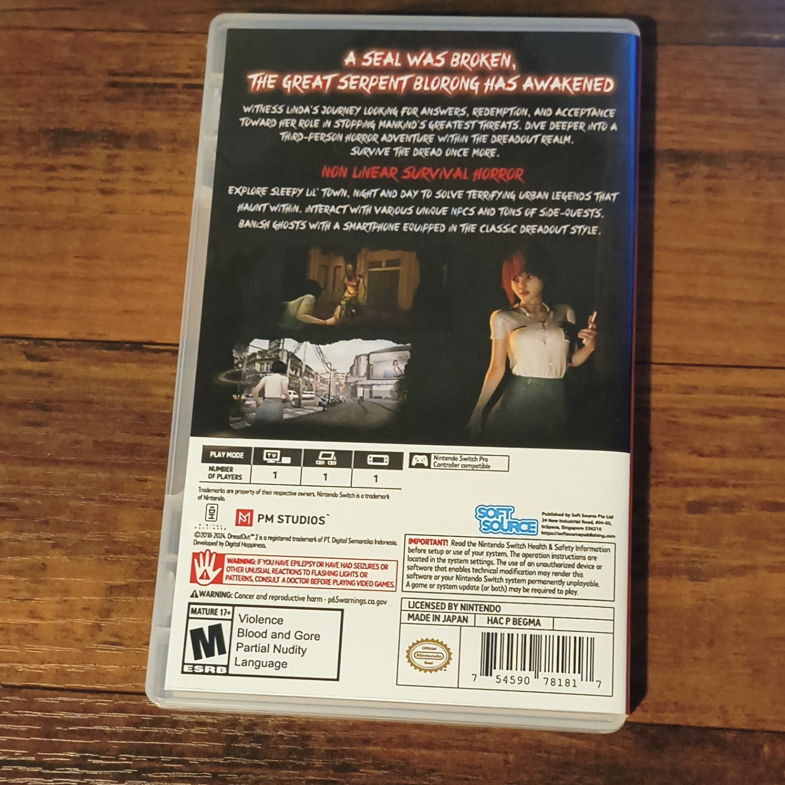 Soft Source DreadOut (Nintendo Switch) Survival Horror M Rated NTSC-U/C