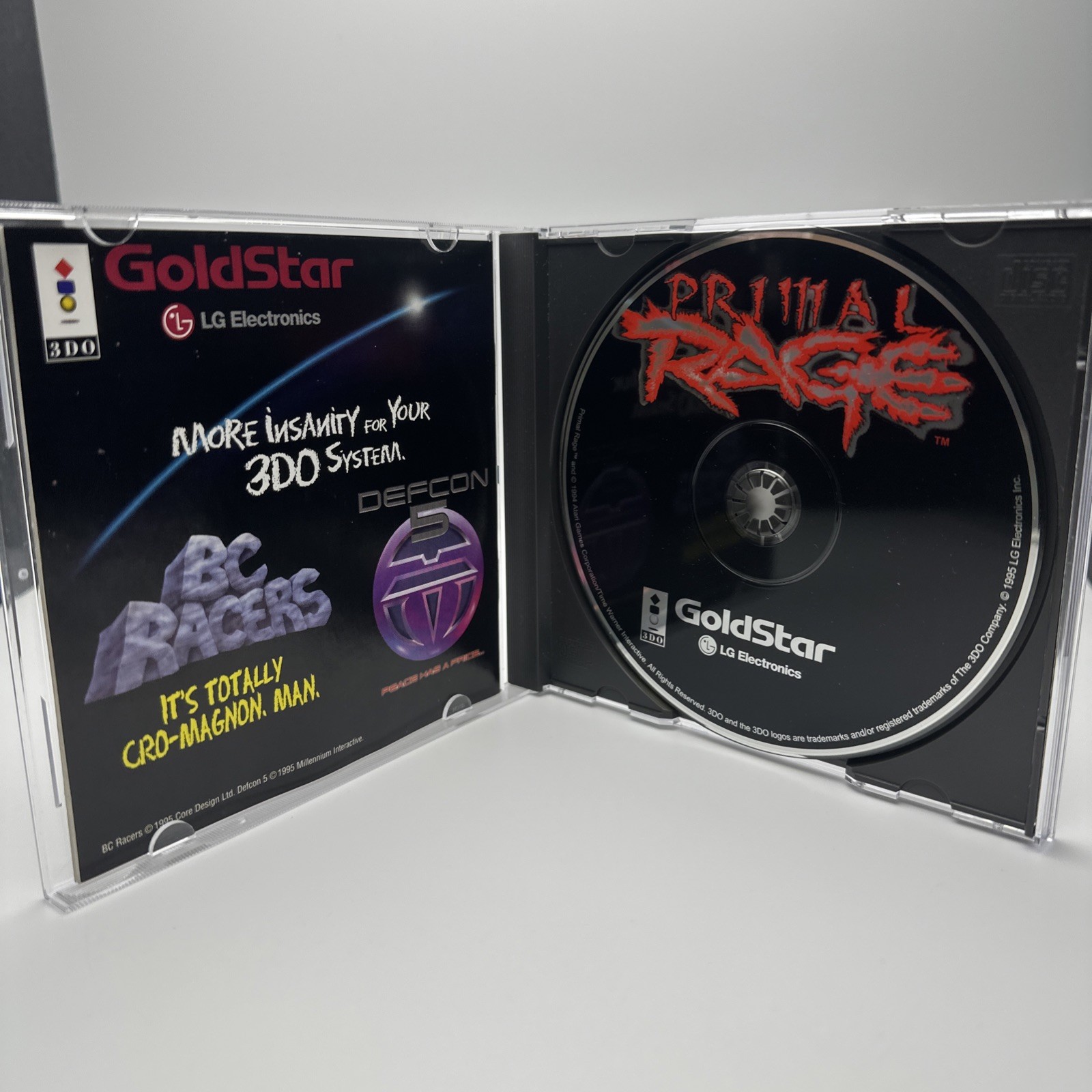 Primal Rage (Panasonic 3DO) In Long Box w/ Game 1995 Tested Cib Complete W Reg