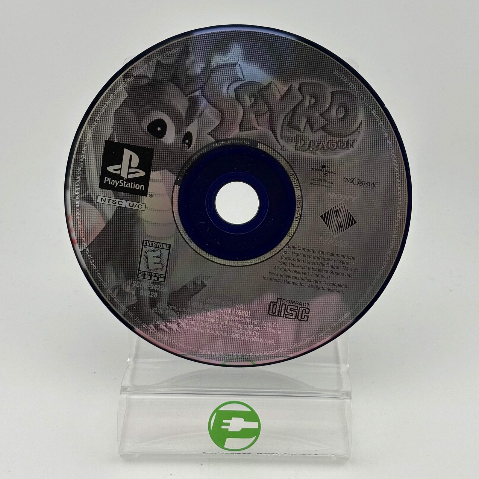 Spyro the Dragon (Sony PlayStation 1 PS1, 1998)