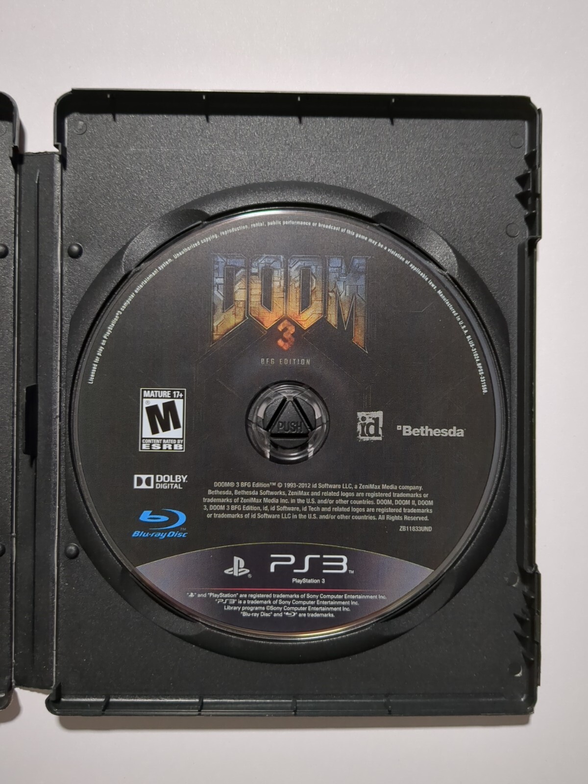 Doom 3 – BFG Edition (Sony PlayStation 3, 2012), Loose w/Blank Case, Tested