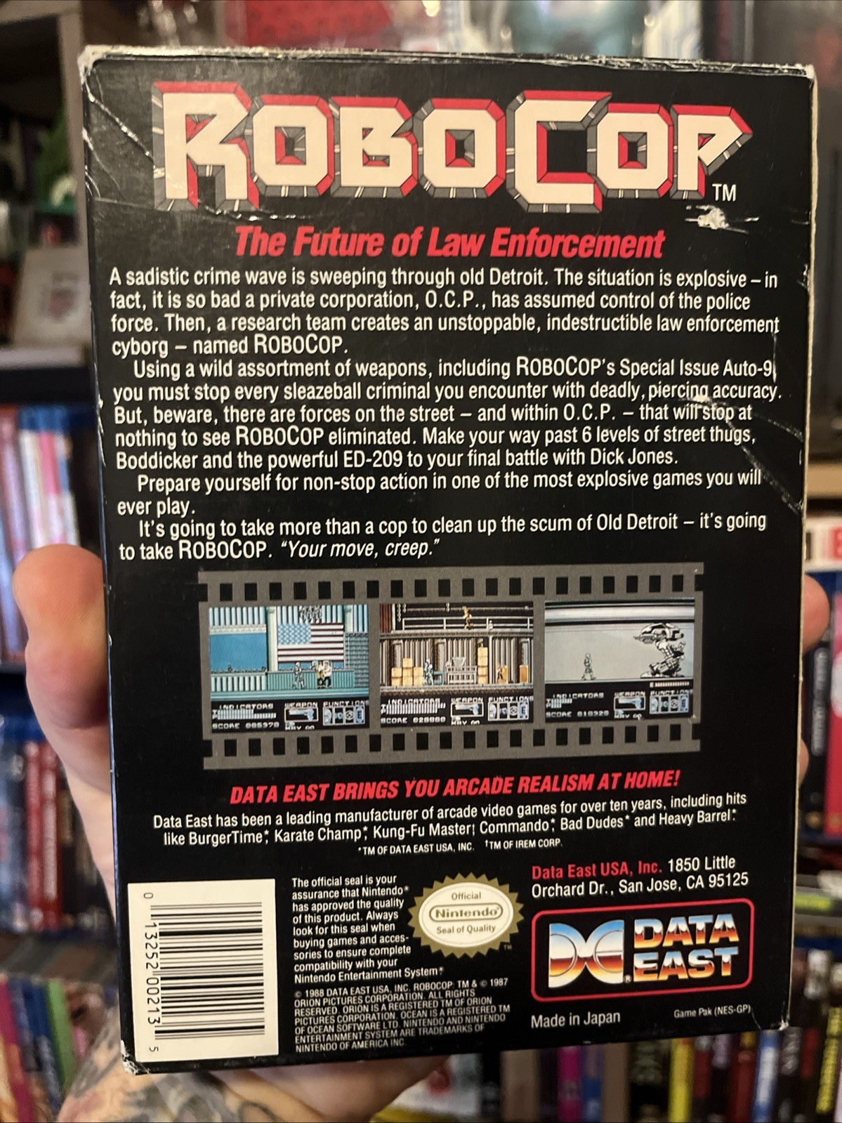 NES Robocop Boxed Rare Nintendo Cib