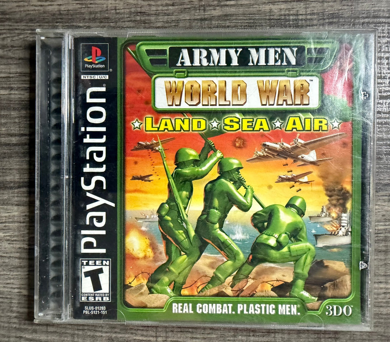 Army Men: World War — Land, Sea, Air – Sony PS1 – 3D0 – Acceptable Condition