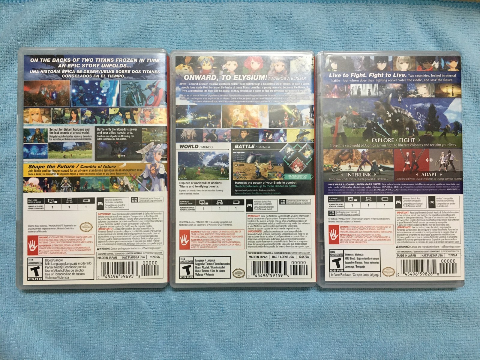 Xenoblade Chronicles 1 Definitive Edition 2 3 Nintendo Switch CIB Bundle Lot