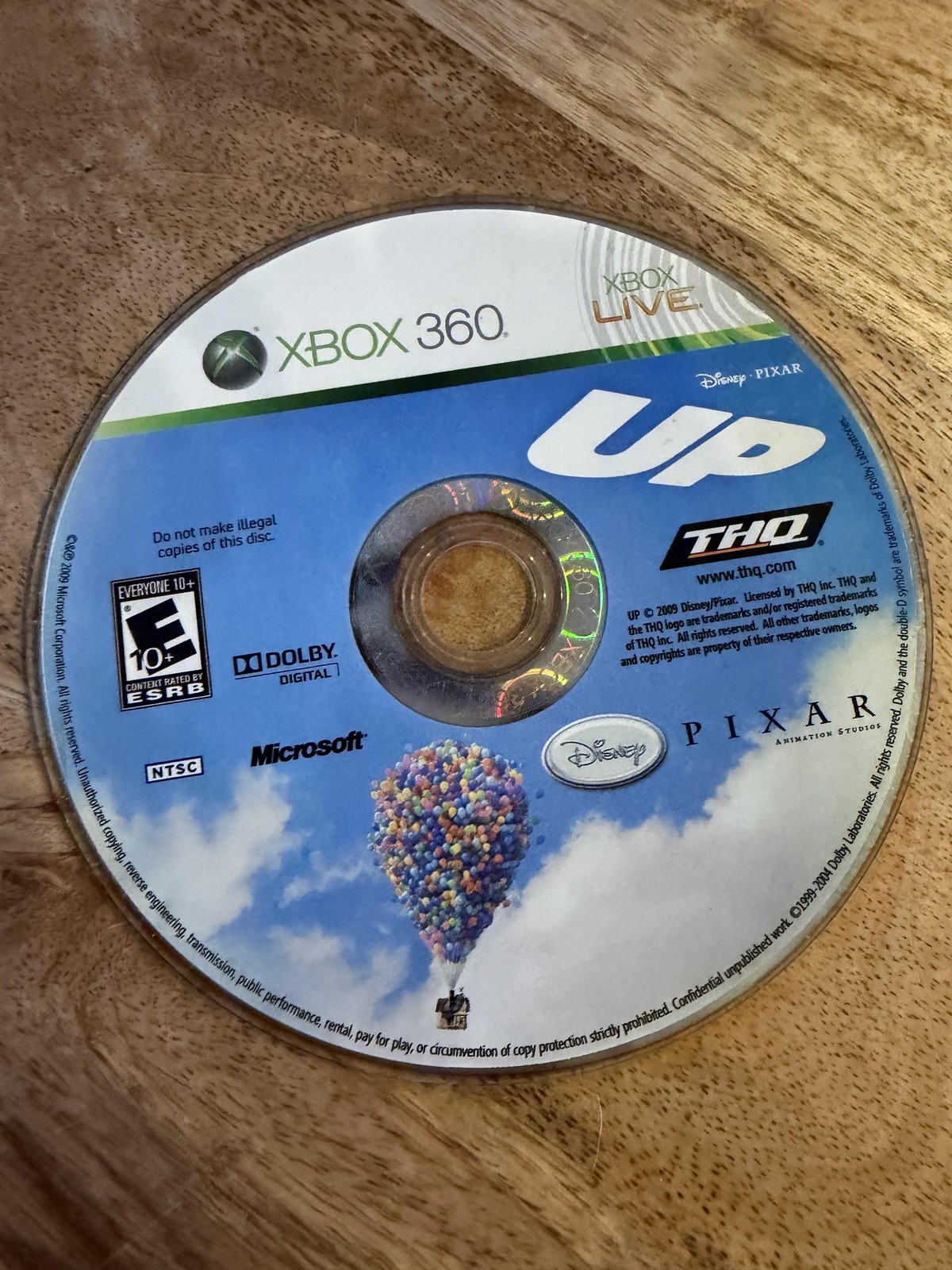 Up Microsoft Xbox 360 Video Game Disc Only THQ E10+ NTSC 2009 Online Playability