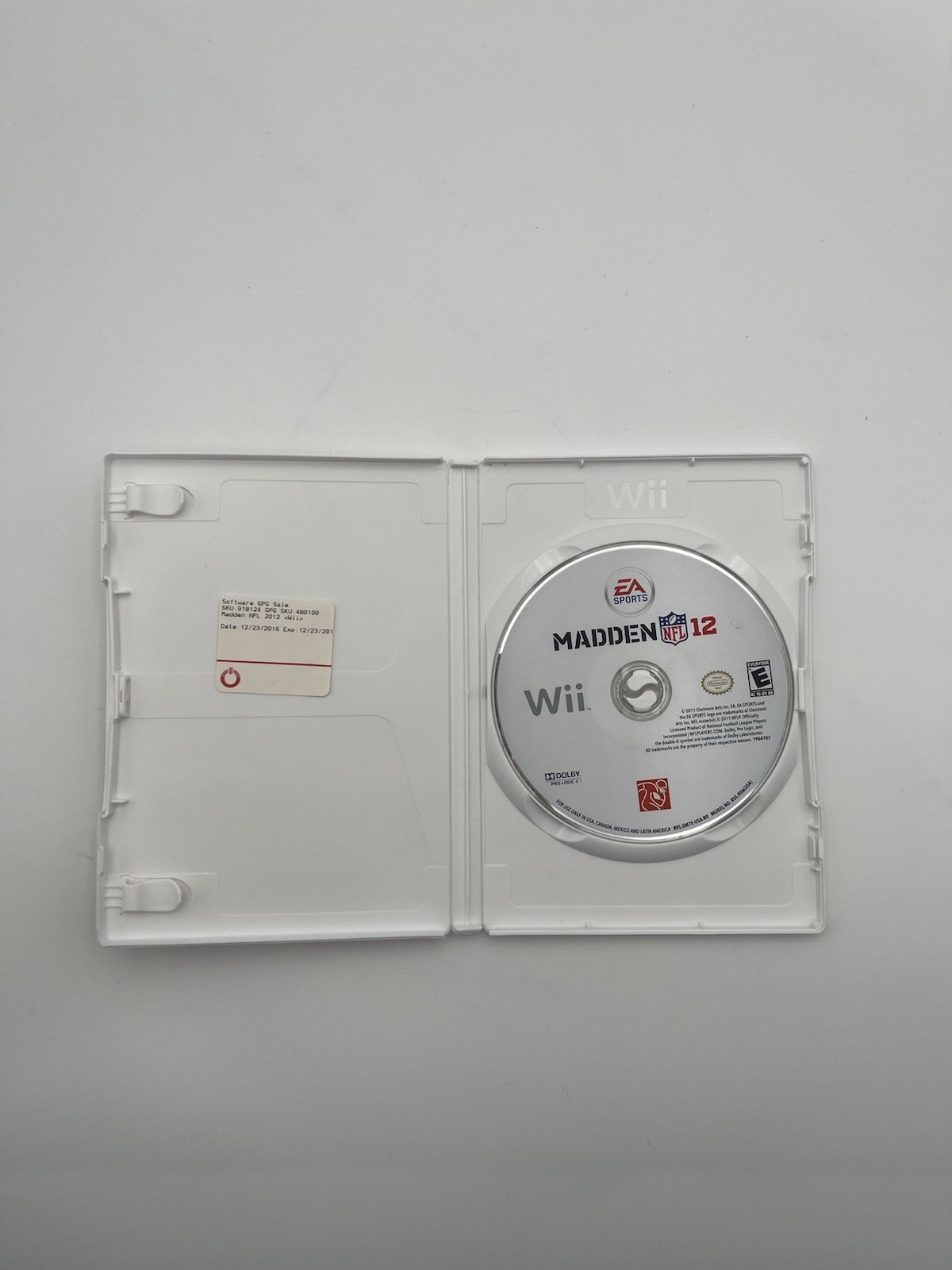 Madden NFL 12 (Nintendo Wii) No Manual Tested