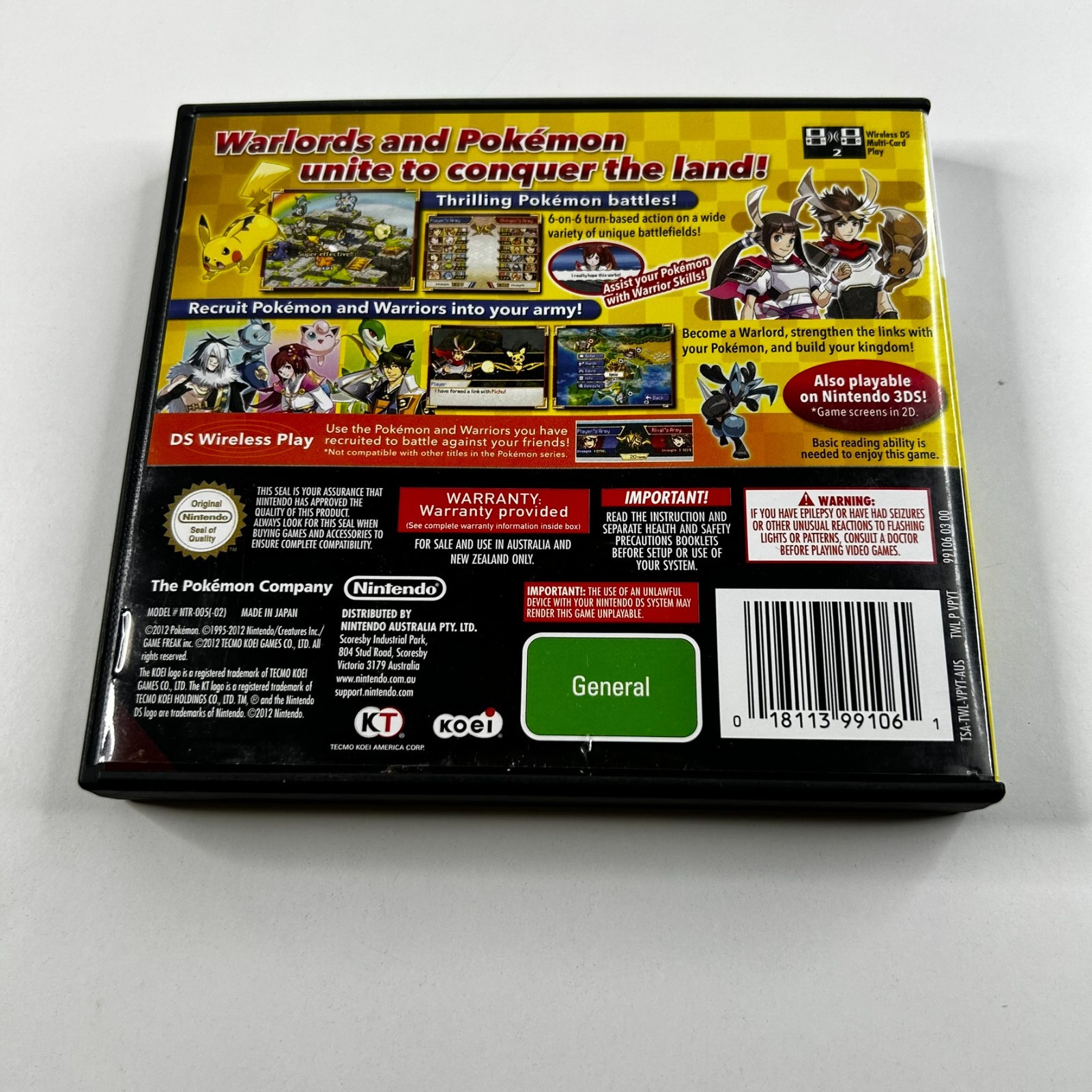 Pokémon Conquest (Nintendo DS, 2012 PAL) Complete With Manual
