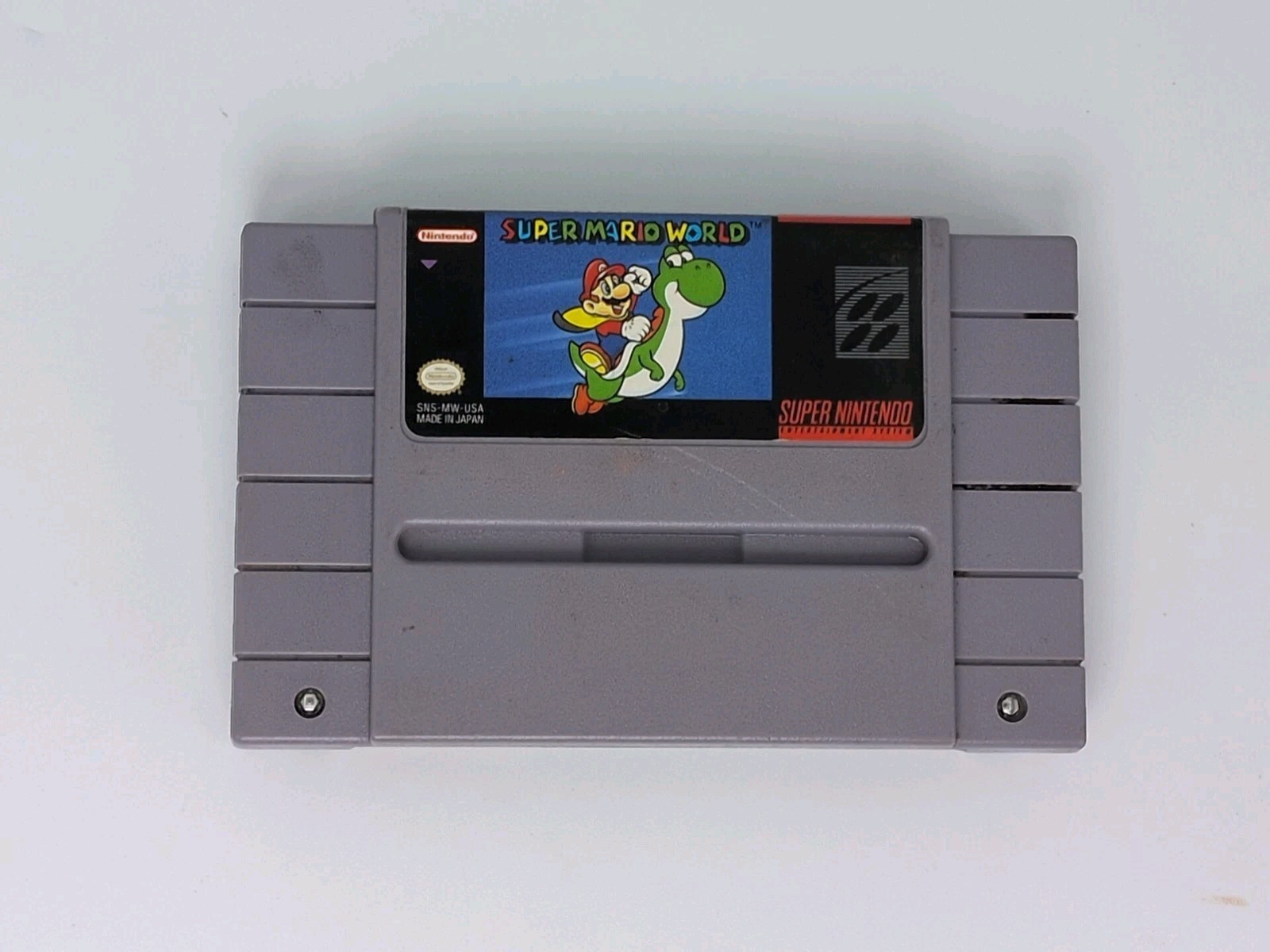 Super Mario World Super Nintendo SNES Authentic Label Wear