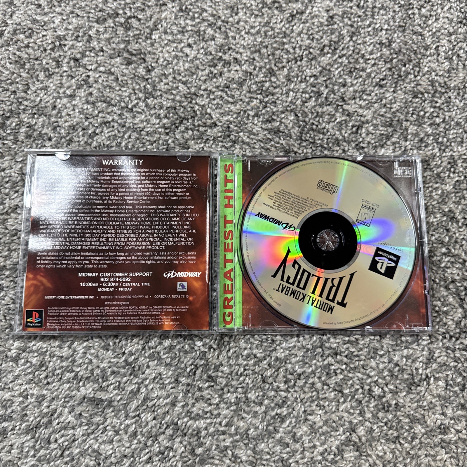 Mortal Kombat Trilogy: Greatest Hits for PS1 Playstation