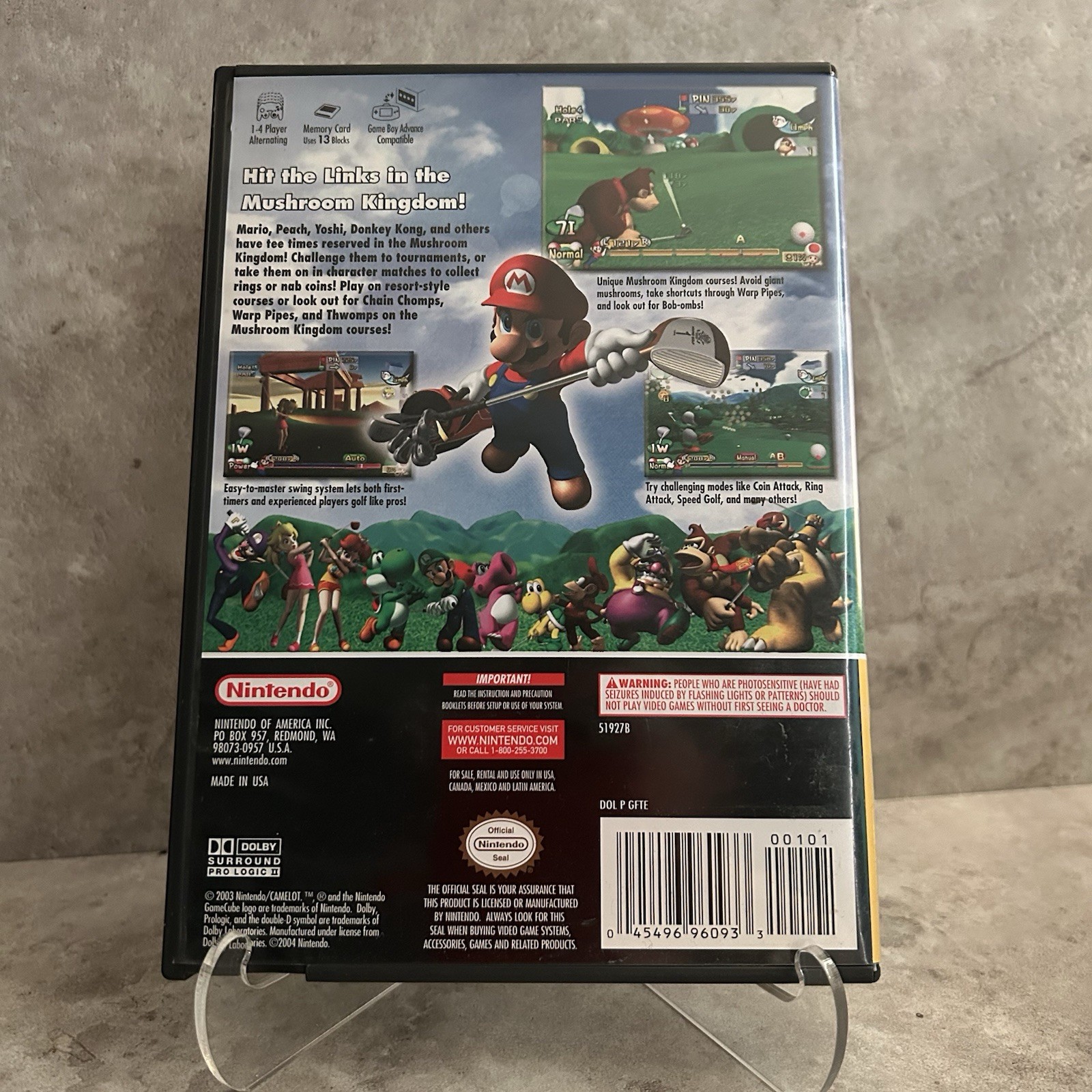 Mario Golf: Toadstool Tour (Nintendo GameCube, 2003) CIB Tested Works Great!