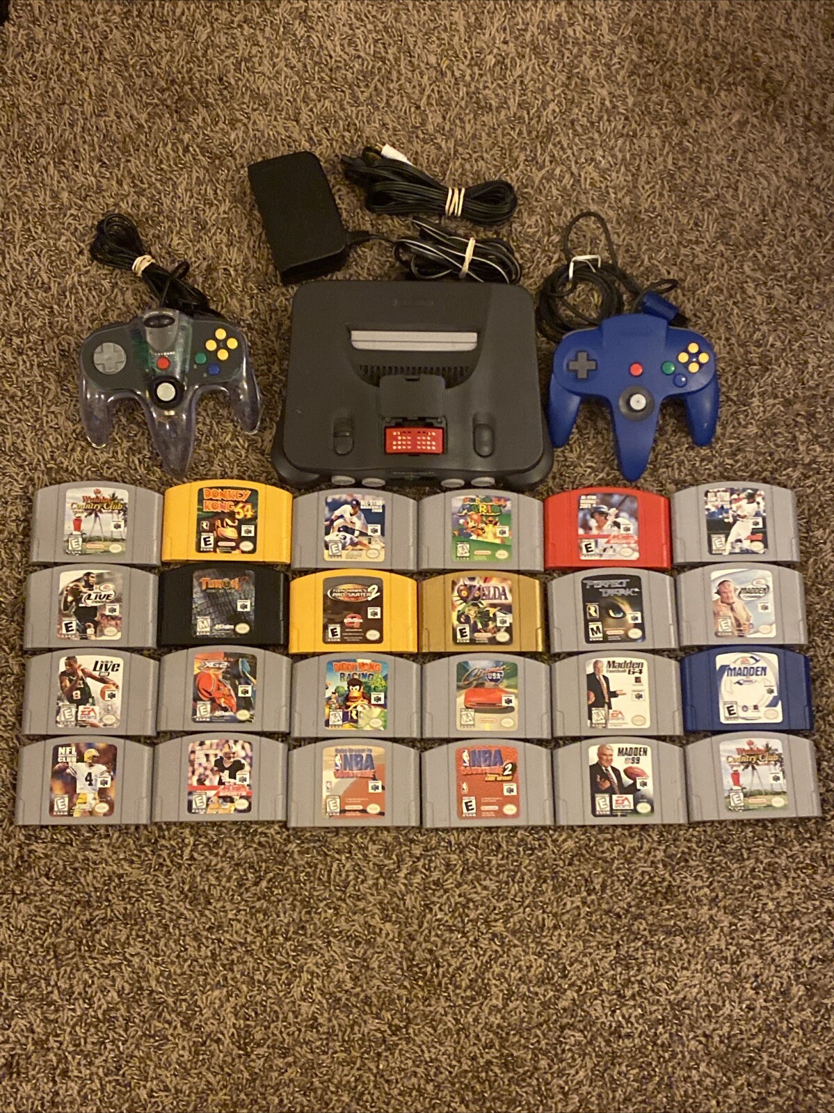 Nintendo 64 N64 Bundle Lot Console 2 Controllers Expansion Super Mario Zelda DK