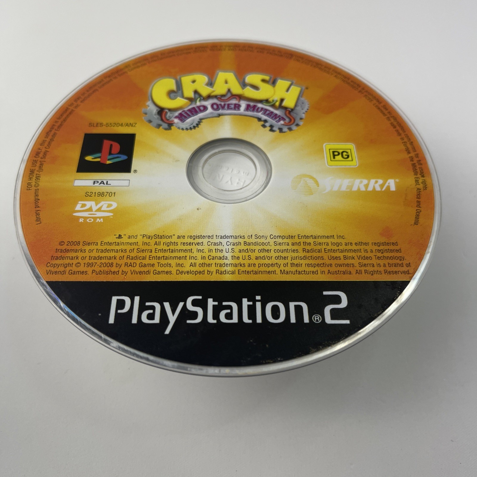 Crash Mind Over Mutant Sony PlayStation 2 PS2 Game Manual PAL Tracked postage