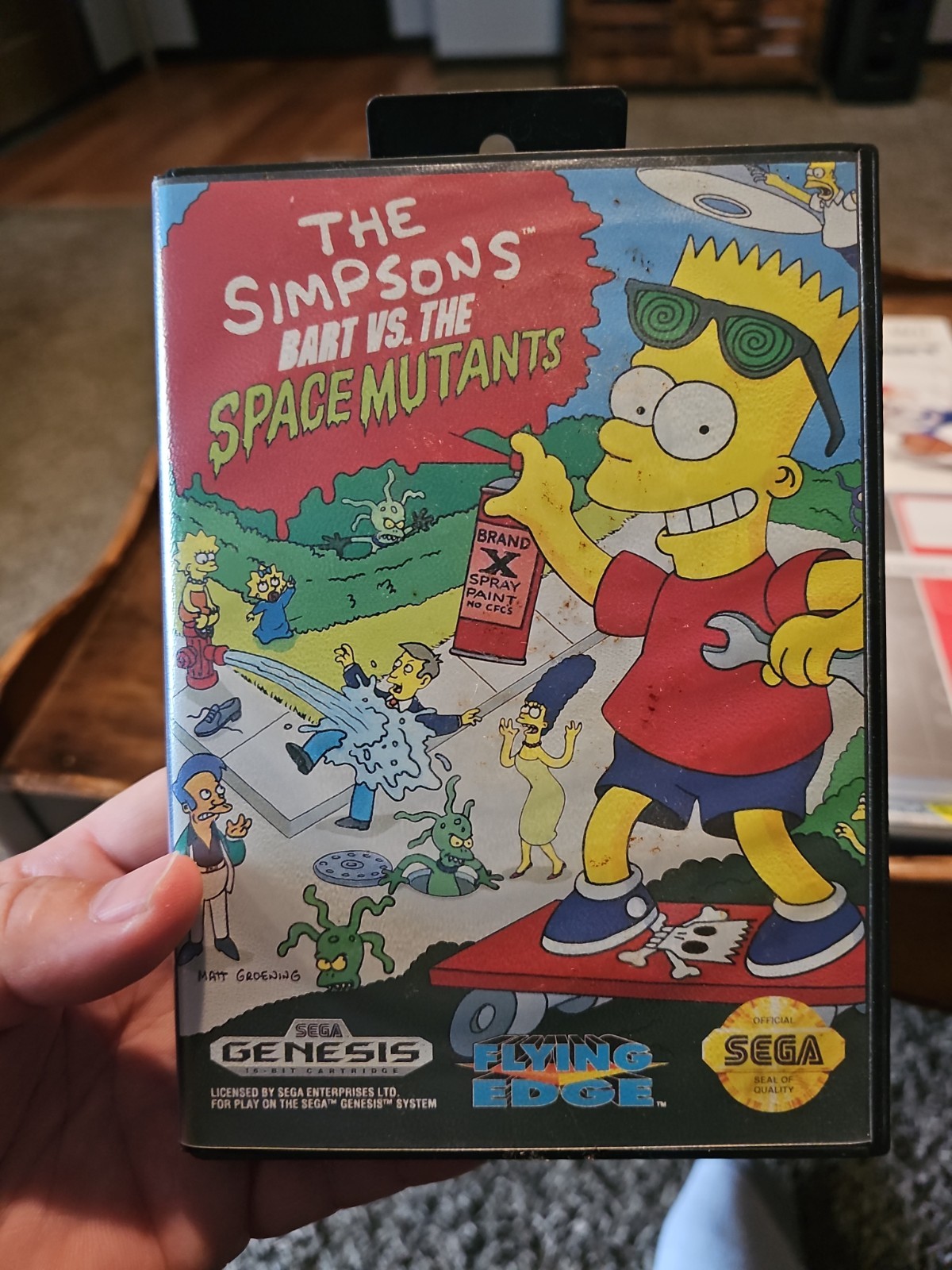 The Simpsons Bart vs The Space Mutants (SEGA Genesis) Cib TESTED Works
