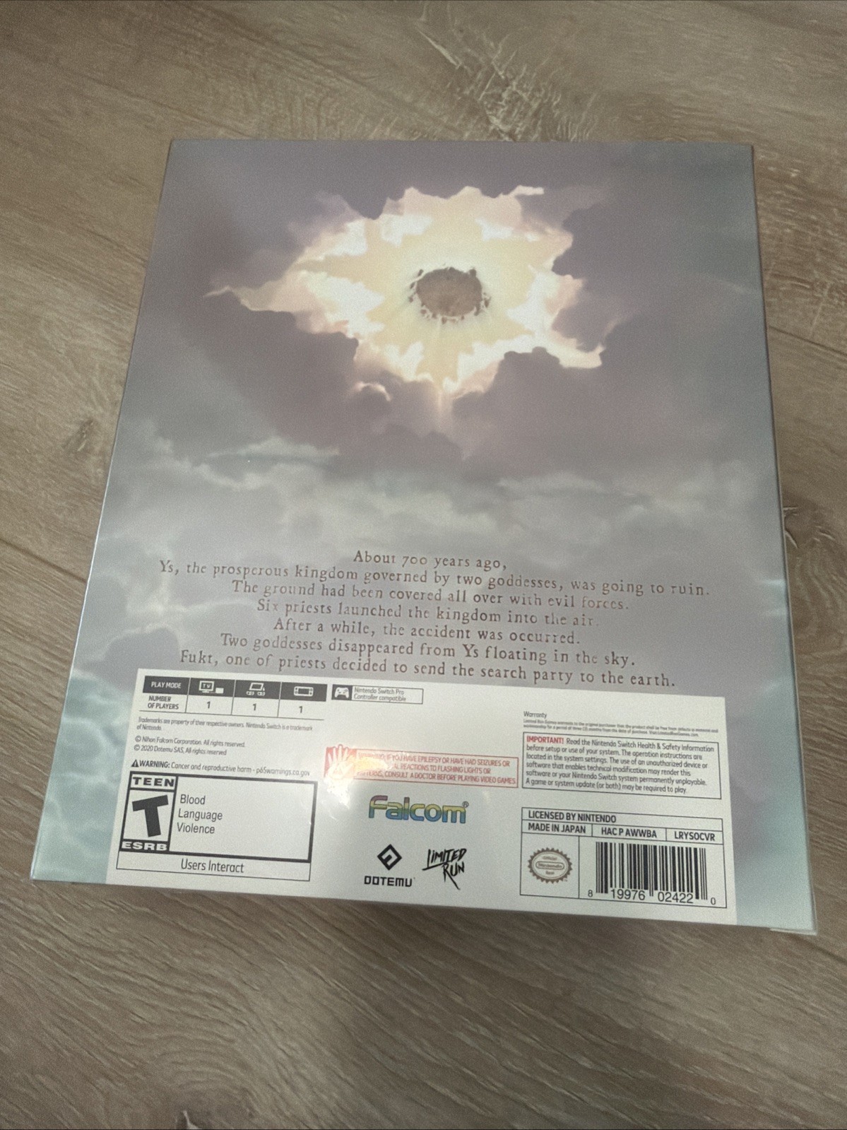 Ys Origin Collector’s Edition Nintendo Switch LIMITED RUN #82 Brand New, Sealed