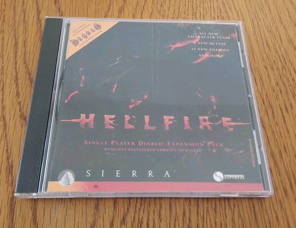 Diablo & Hellfire (Expansion Pack) Bundle – PC Video Game – Blizzard Sierra -RPG