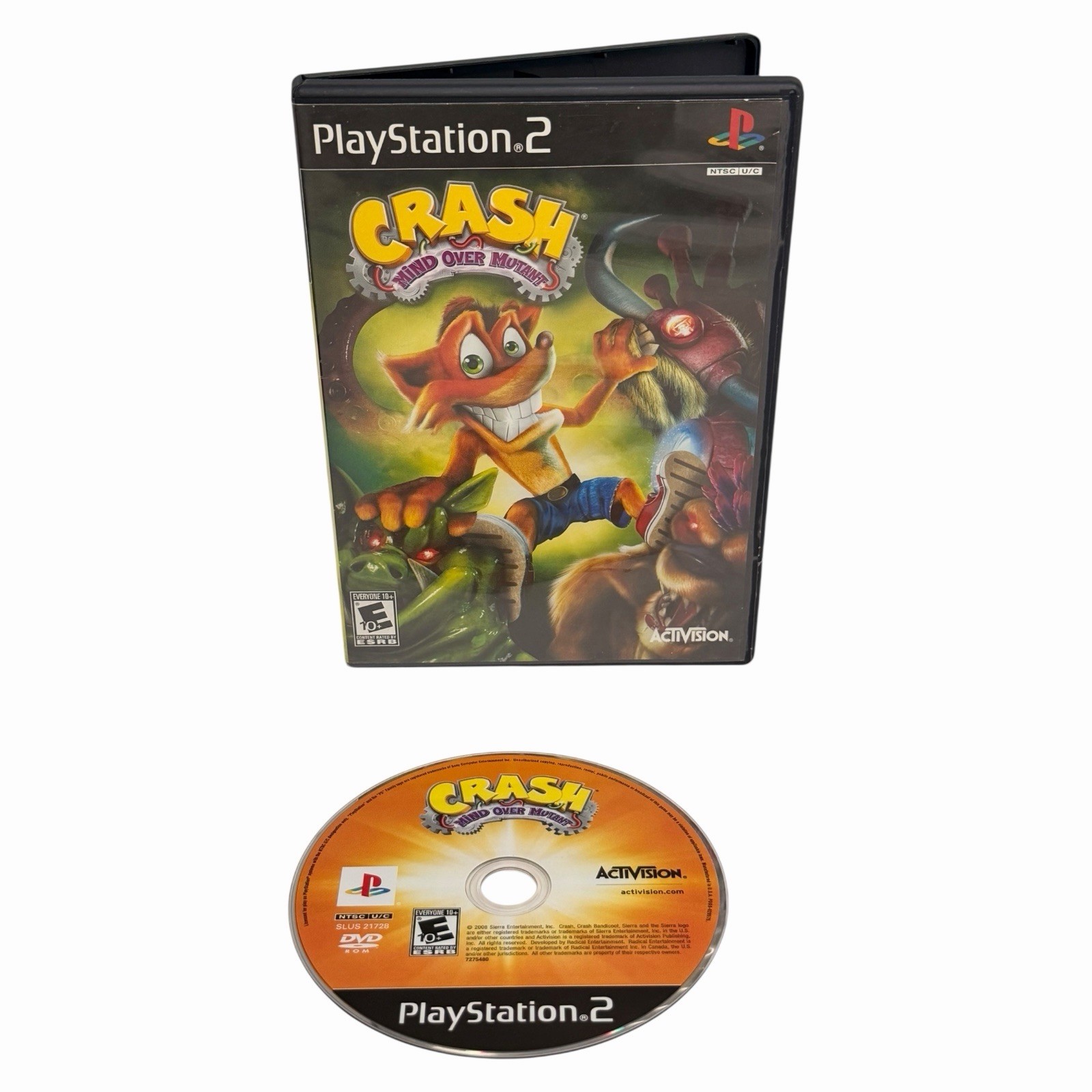 Crash Bandicoot Mind Over Mutant (Sony PlayStation 2, 2008) Disc & Case Tested
