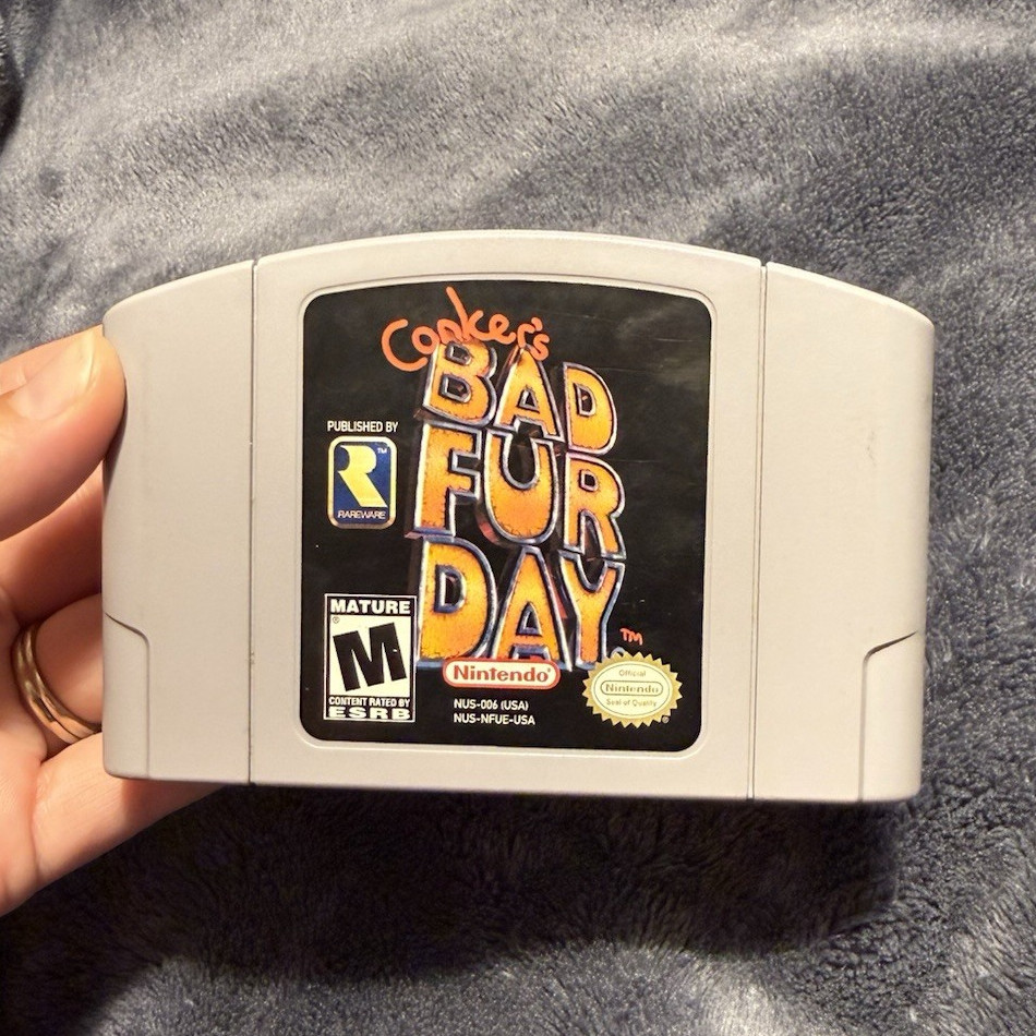 Conker’s Bad Fur Day Nintendo 64 Cartridge factory code 19. Original!