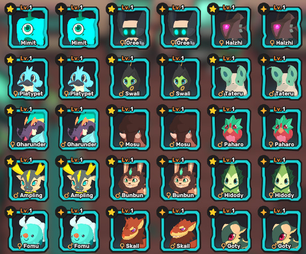 Temtem – All Perfect 7/7SVs Temtems with All Egg Move – Buy 3 Get 1 Free