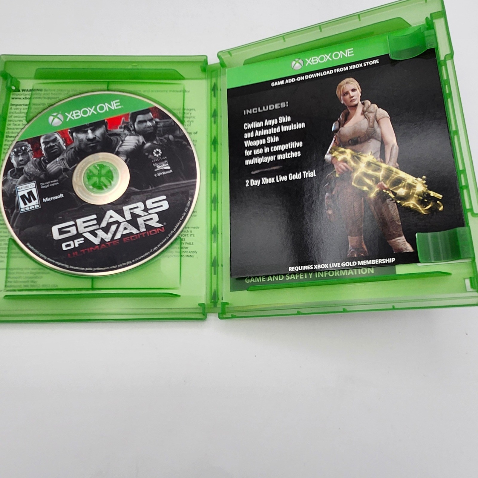 Microsoft Xbox One Games (3) Gears of War Ultimate Edition GTA V Gears of War 4