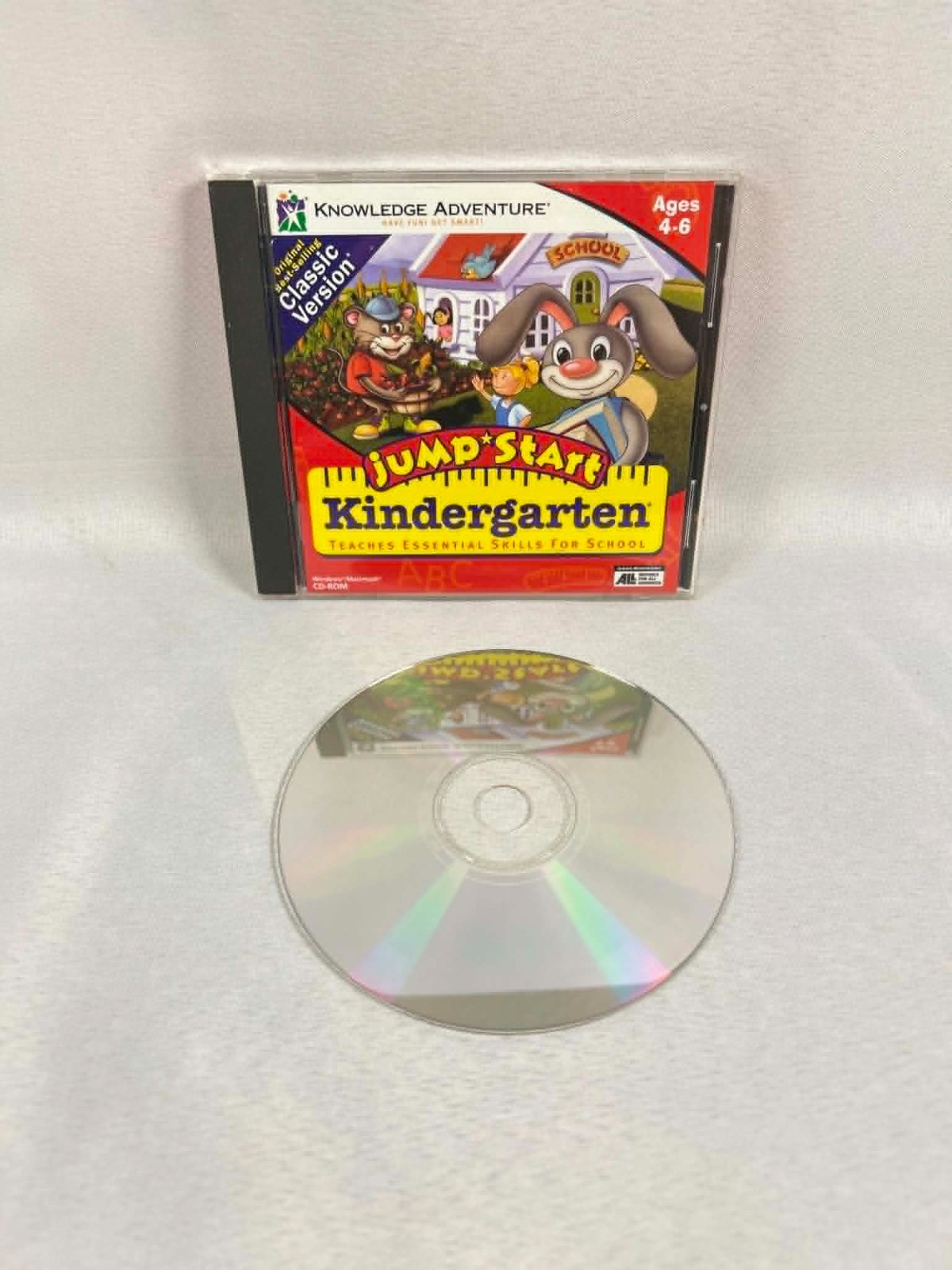 JumpStart Kindergarten v1.2 PC , 1995 Video Game Disk ABC Classic Version