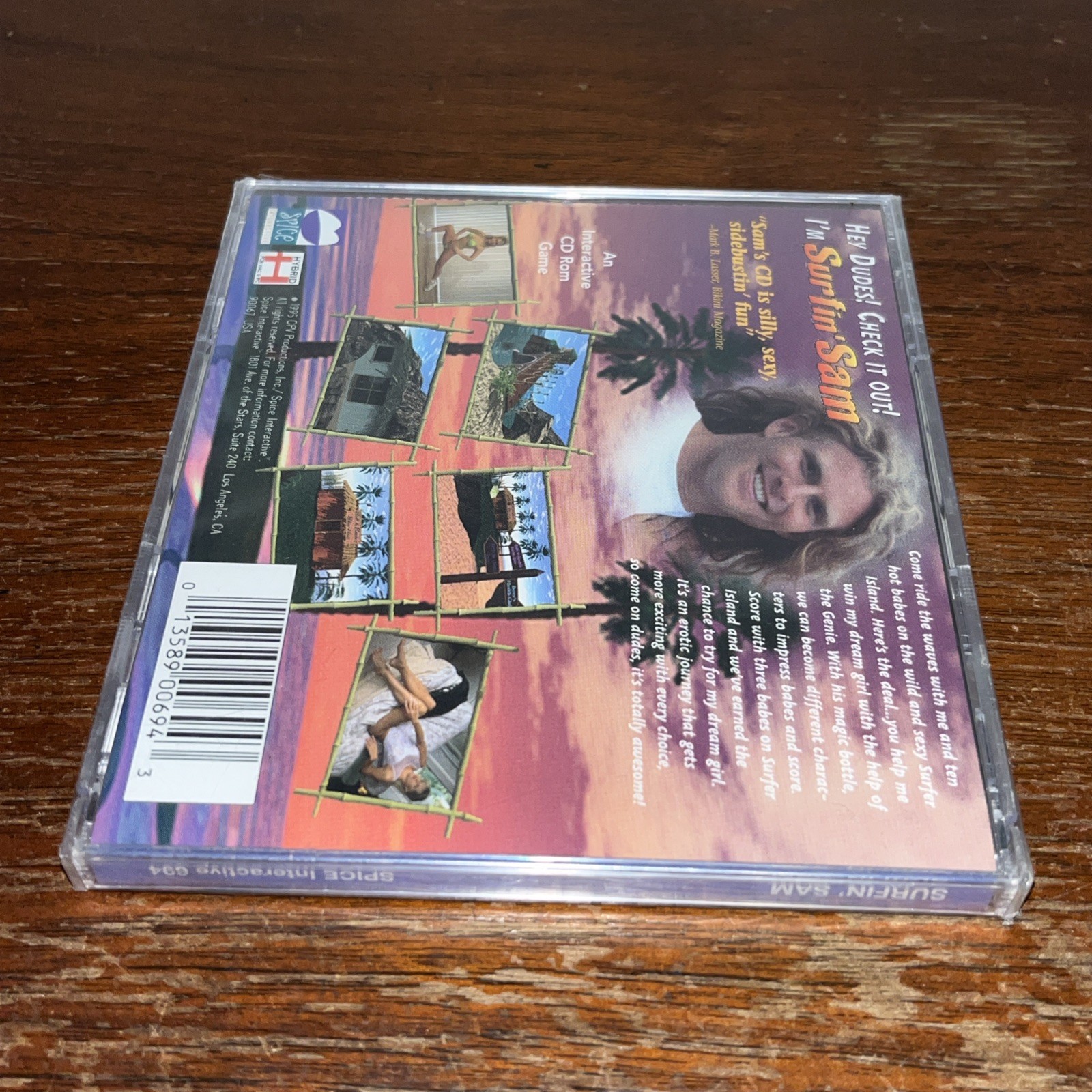 PC CD-ROM Surfin’ Sam – Spice Interactive 1995 Mature New Sealed Pkg Wear Cs Crk