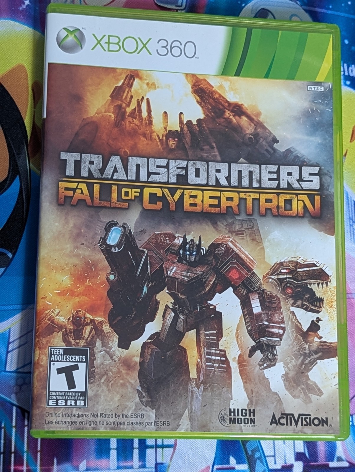 Transformers: Fall of Cybertron (Xbox 360) Complete in box W/Walmart Slipcover