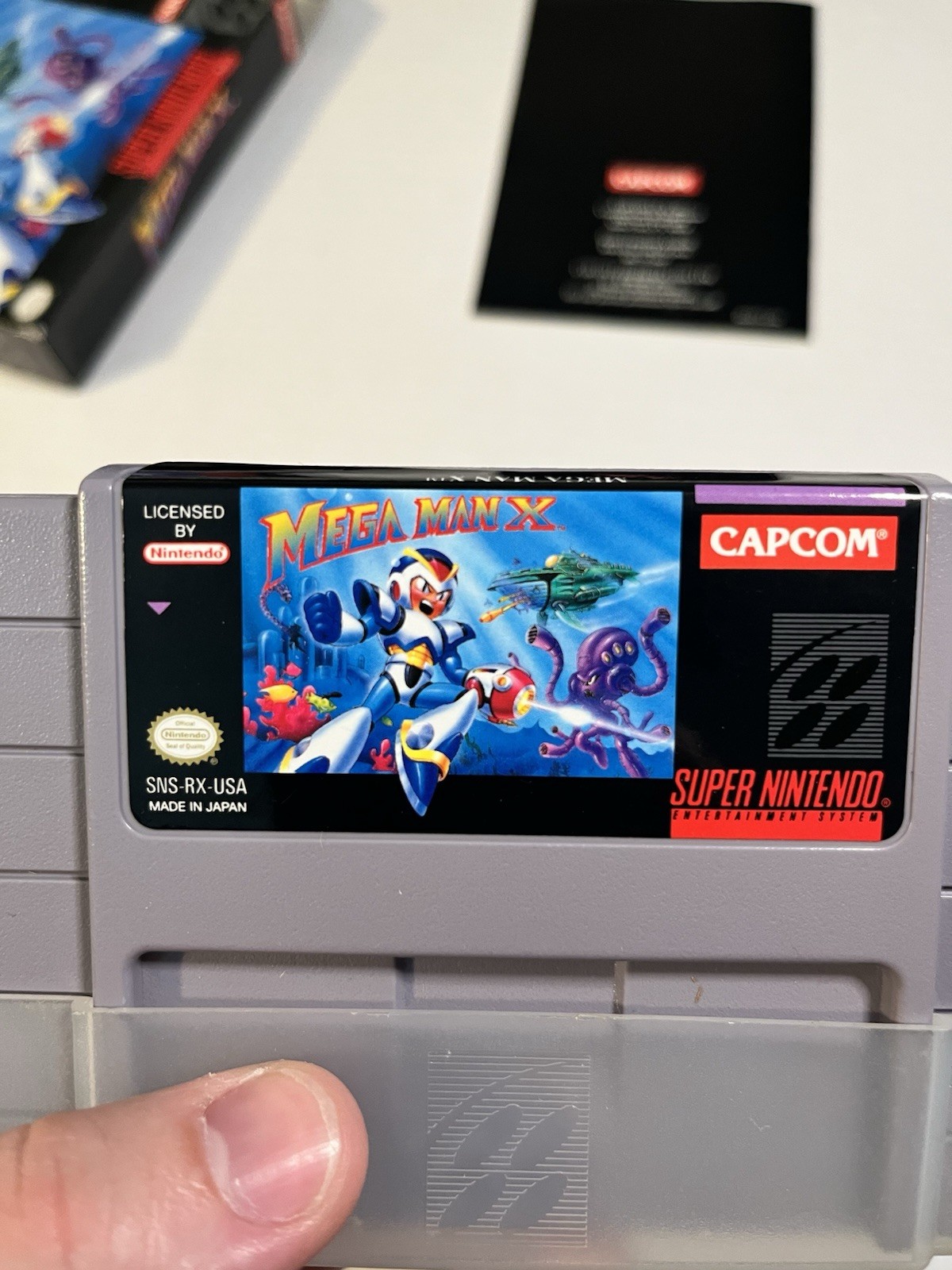 Capcom Mega Man X Nintendo SNES Action Game w/ Box & Manual, NTSC-U/C