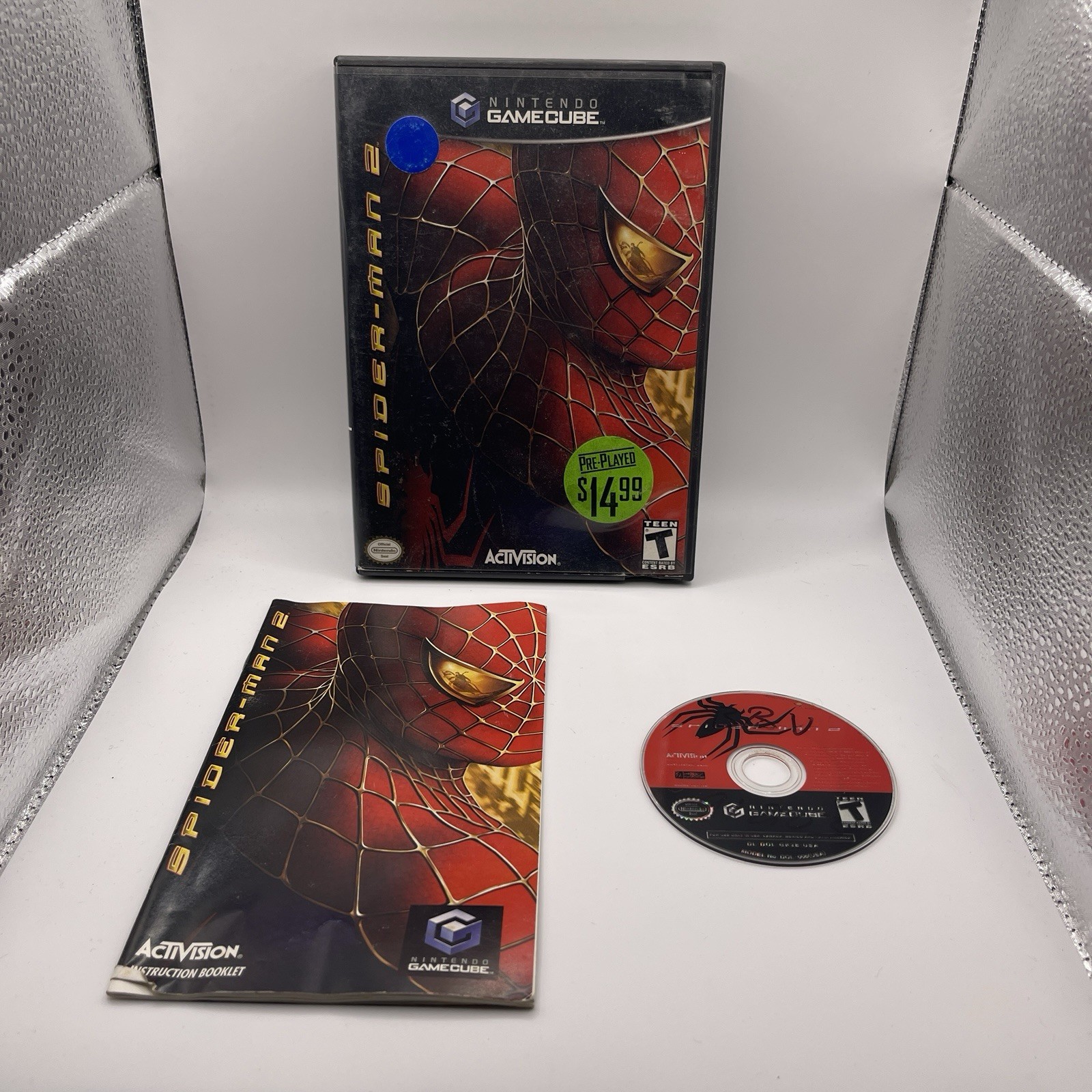 Spider-Man 2 (Nintendo GameCube, 2002) Black Label Manual